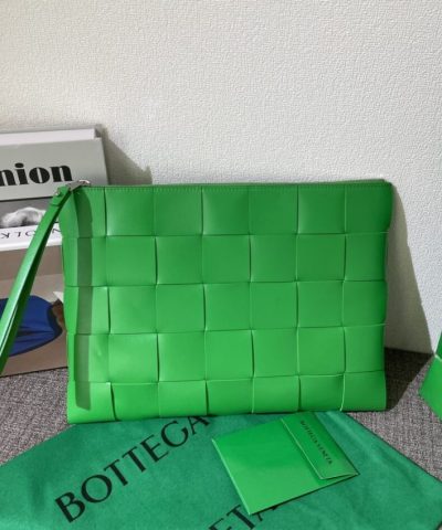 Replica Bottega Veneta Cassette Clutch Green - 1:1 premium replica handbag