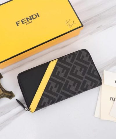 Replica Fendi Ff Black Wallet