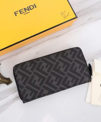 Replica Fendi Ff Black Wallet