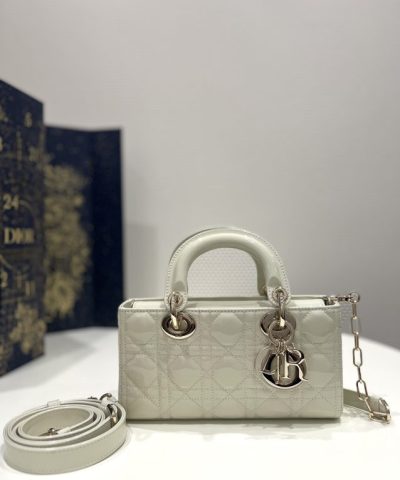Replica Dior Lady D – Joy Bag White Patent - elite factory replica handbag