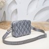 Replica Dior Zipped Pouch Diamond Blue - 1:1 premium replica handbag