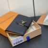 Louis Vuitton Vertical Compact Wallet Black - top-grade luxury bag dupe