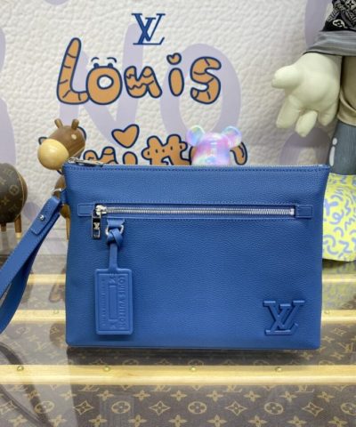 Louis Vuitton Takeoff Pouch Blue - top-grade luxury bag dupe