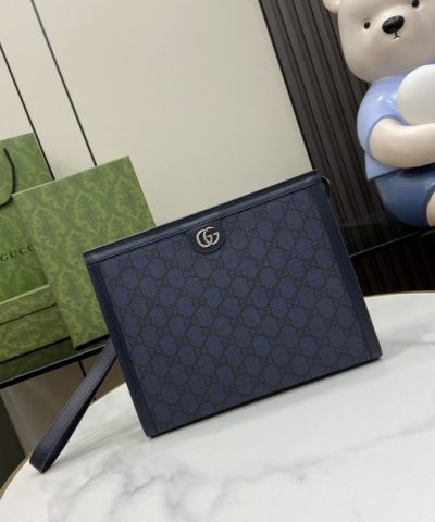 Replica Gucci Ophidia Clutch Black - affordable luxury replica bag