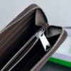 Replica Bottega Veneta Zip Long Wallet Brown&Black