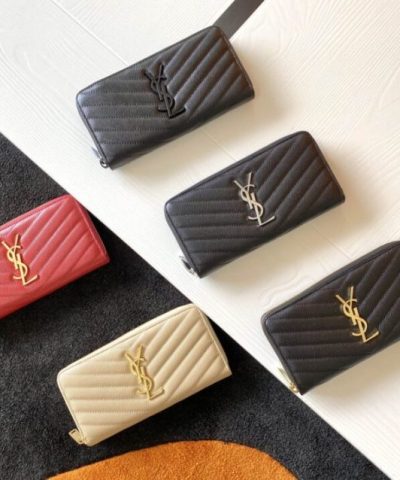 Yves Saint Laurent Long Zippered Wallet - high-quality designer bag dupe