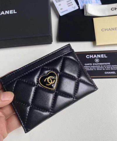 Chanel Flap Card Holder Heart - top-grade luxury bag dupe