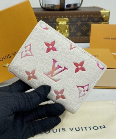Louis Vuitton Zipper Coin Purse White&Pink - elite factory replica handbag