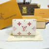 Louis Vuitton Zipper Coin Purse White&Pink - elite factory replica handbag