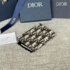Replica Dior Zipper Card Holder White