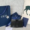 Replica Dior Bi Fold Card Holder Oblique Black - high-quality designer bag dupe