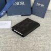 Replica Dior Bi Fold Card Holder Oblique Black