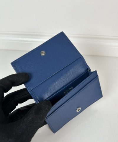 Replica Prada Saffiano Wallet Blue