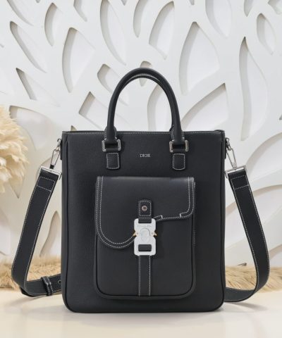 Replica Dior Saddle Shopping Tote Black - 1:1 premium replica handbag
