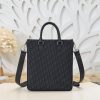 Replica Dior Saddle Shopping Tote Oblique Black - high-end replica designer purse