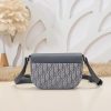 Replica Dior Saddle Messenger Bag Oblique Grey