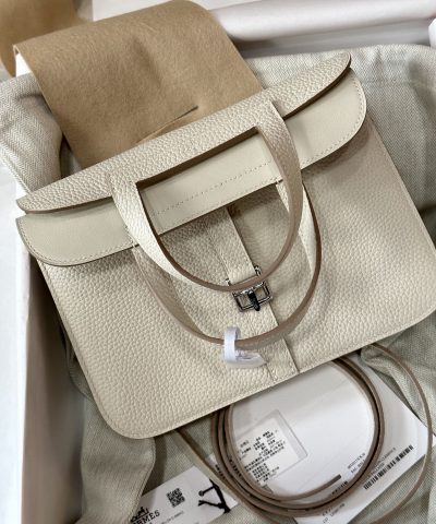 Replica Hermès Halzan White