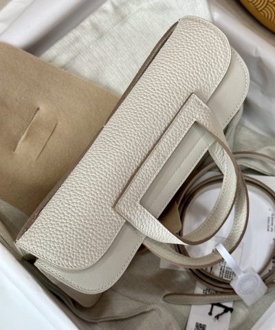 Replica Hermès Halzan White - designer handbag clone
