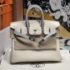 Replica Hermès Birkin Haze Blue Cream White - affordable luxury replica bag