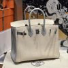 Replica Hermès Birkin Haze Blue Cream White - top-grade luxury bag dupe