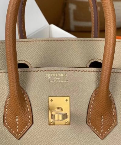 Replica Hermès Birkin Trench Brown Frosted - elite factory replica handbag