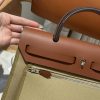Replica Hermès Herbag 31Cm Brown Canvas