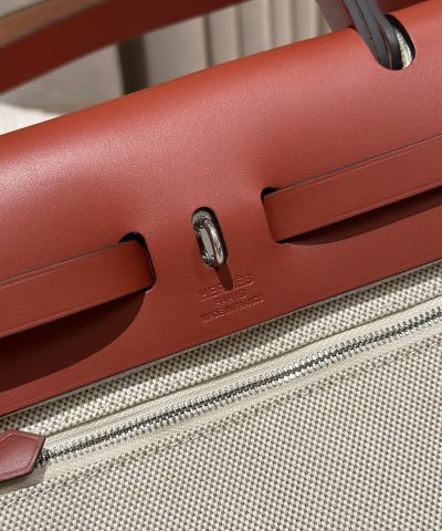 Replica Hermès Herbag 31Cm Beige Red