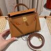 Replica Hermès Kelly Brown Epsom Gold
