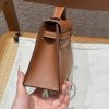 Replica Hermès Kelly Pochette Swift Brown - top-grade luxury bag dupe