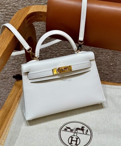 Replica Hermès Kelly Brown Epsom Blanc - high-end replica designer purse