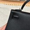 Replica Hermès Kelly Black Epsom Silver - affordable luxury replica bag