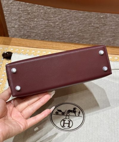 Replica Hermès Kelly Rouge Box Silver