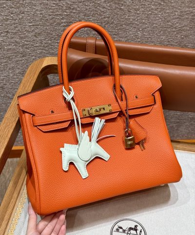 Replica Hermès Birkin Orange Togo Gold - high-quality designer bag dupe